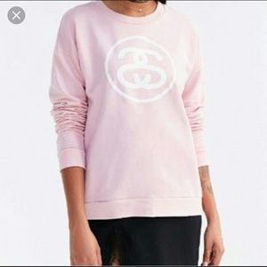 Pink Stussy Crewneck Sweatshirt